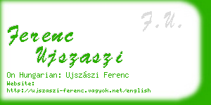 ferenc ujszaszi business card