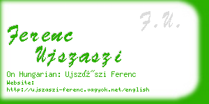 ferenc ujszaszi business card